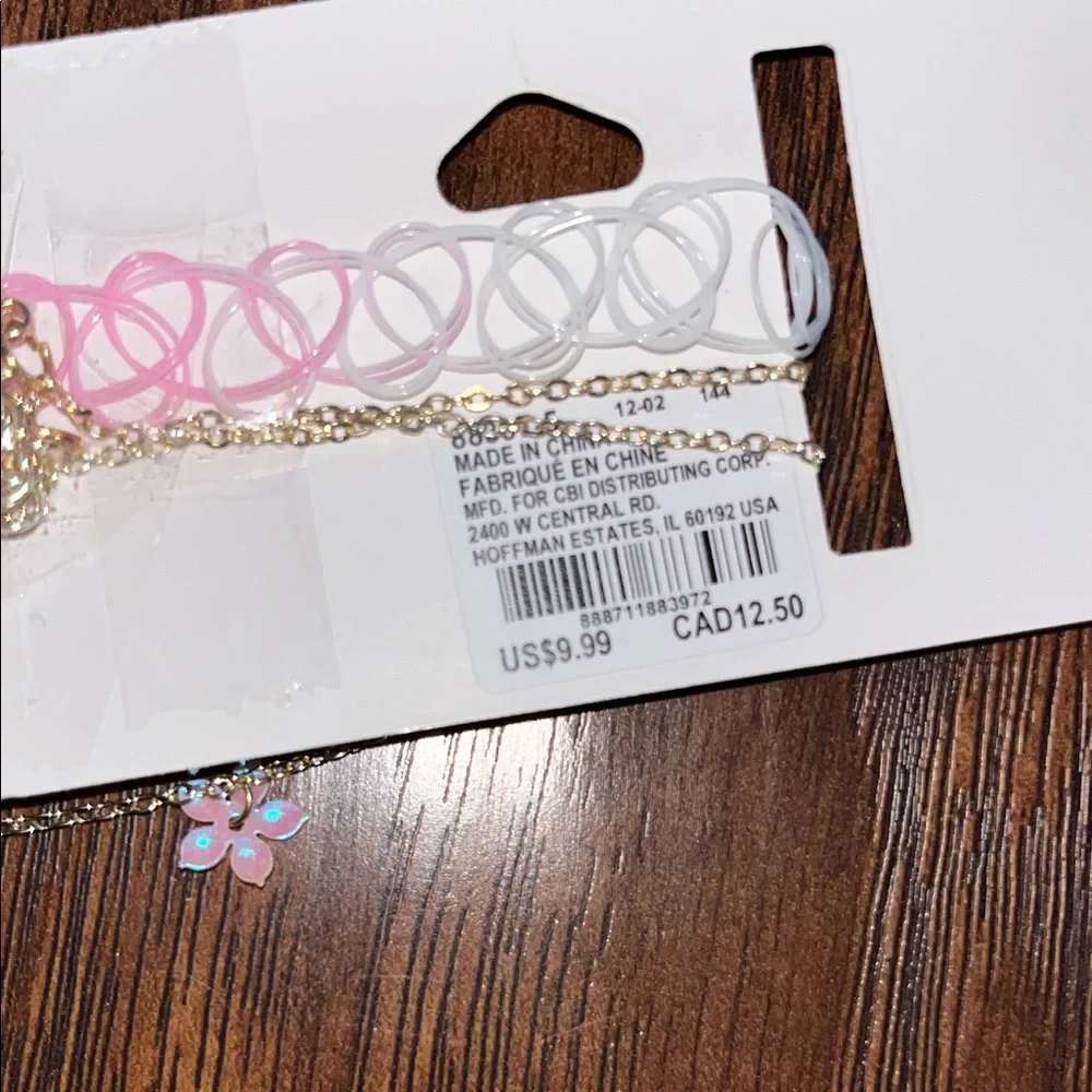 NEW Claire's Colorful Necklaces and Hair Tie Set